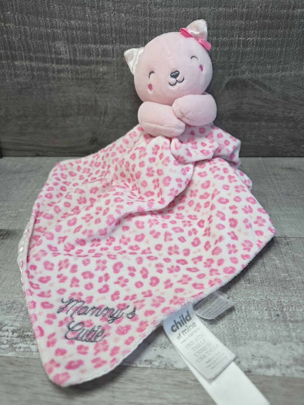 Carters Child of Mine Mommy's Cutie Kitty Cat Lovey Security Blanket G29
